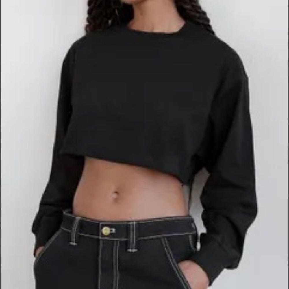 Aritzia Tna long sleeve laid back crop top